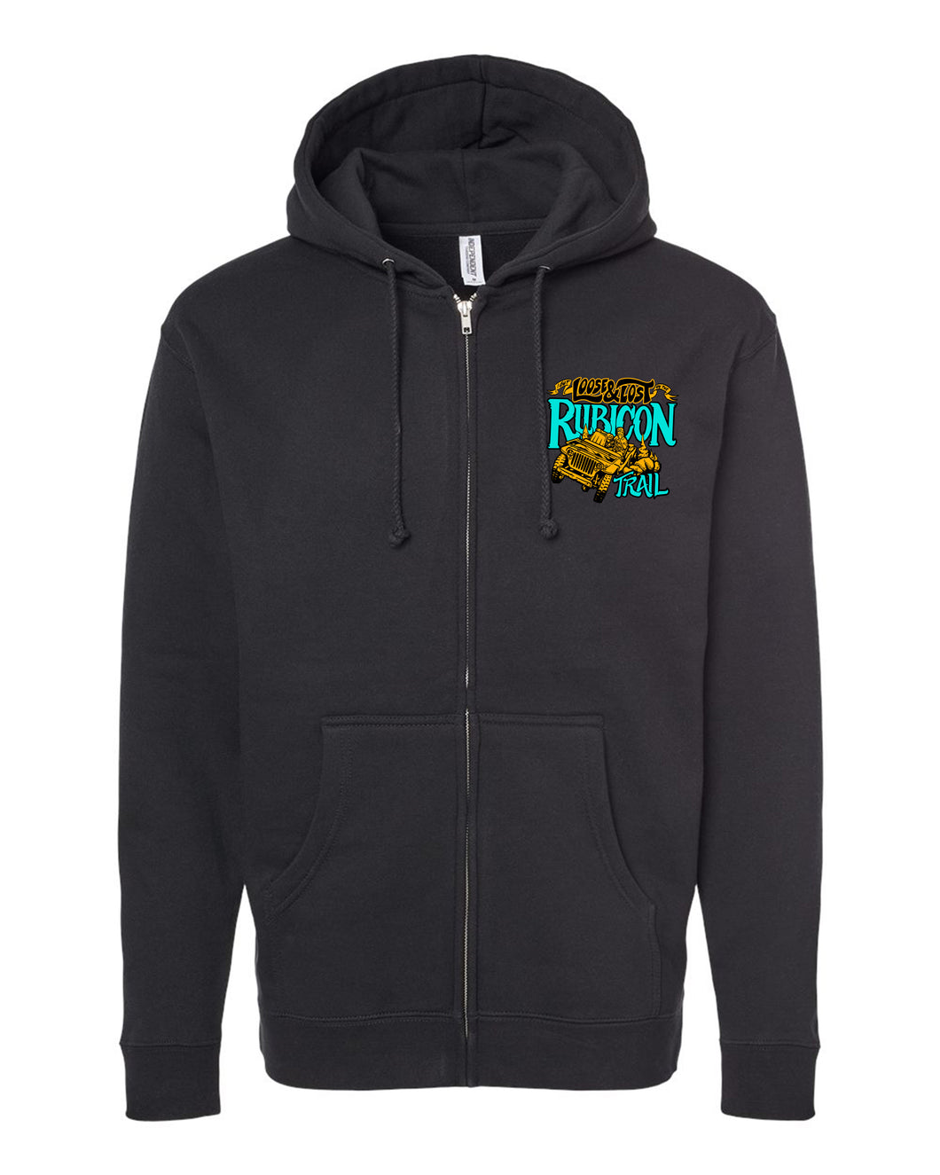 PRE-ORDER!!! Rubicon map ZIPPER hoodie - Black