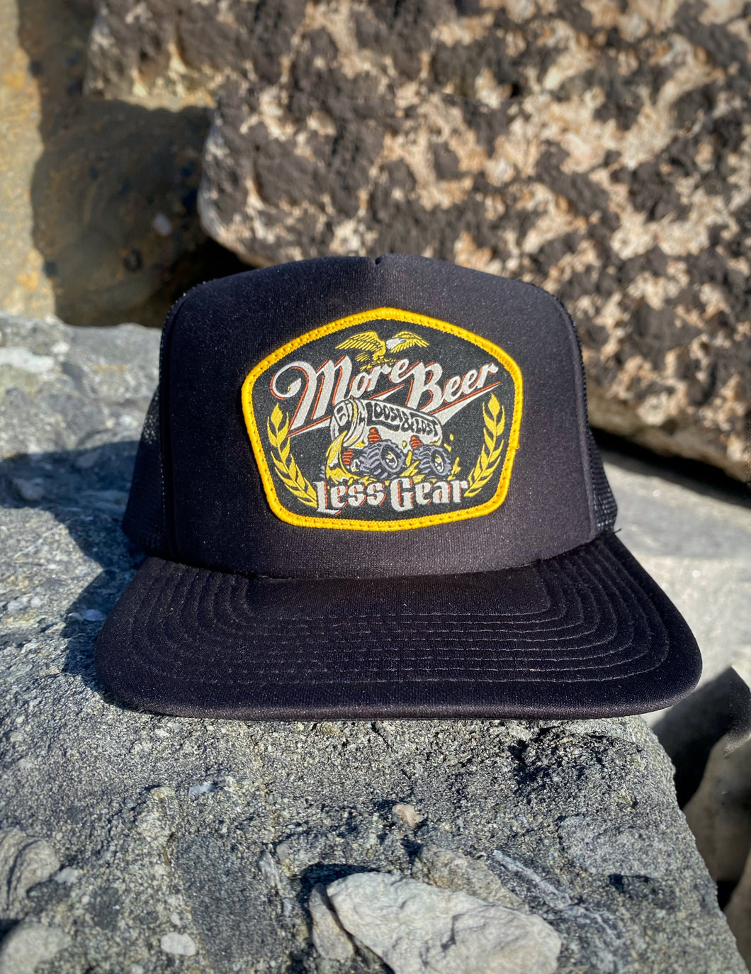 More beer black foam trucker