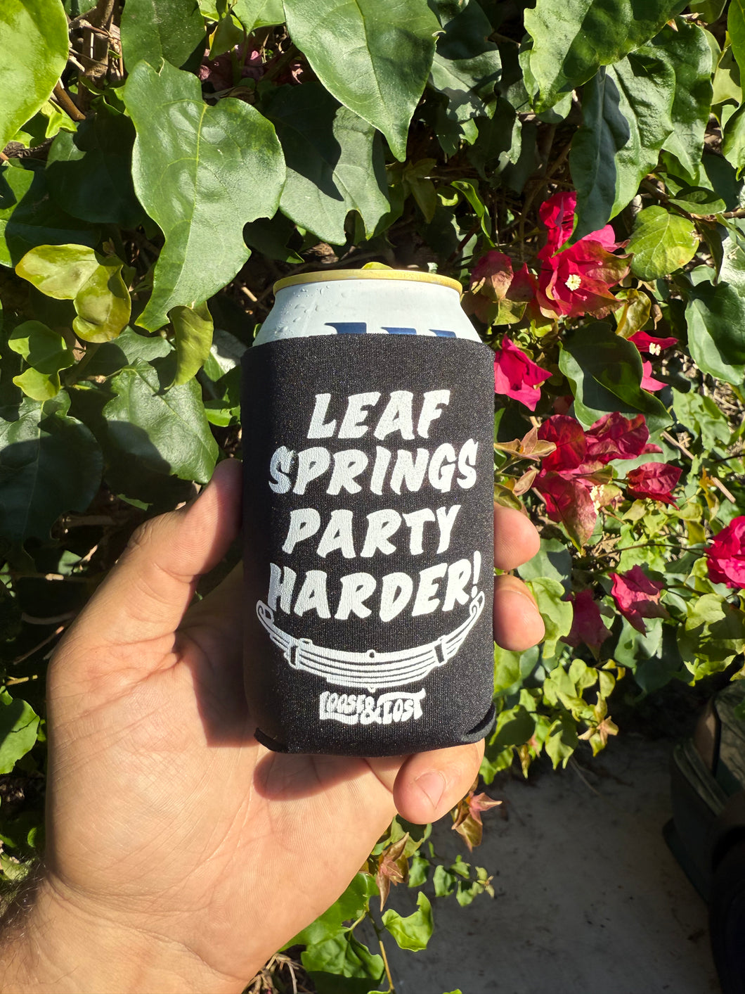 Leaf springs coozie