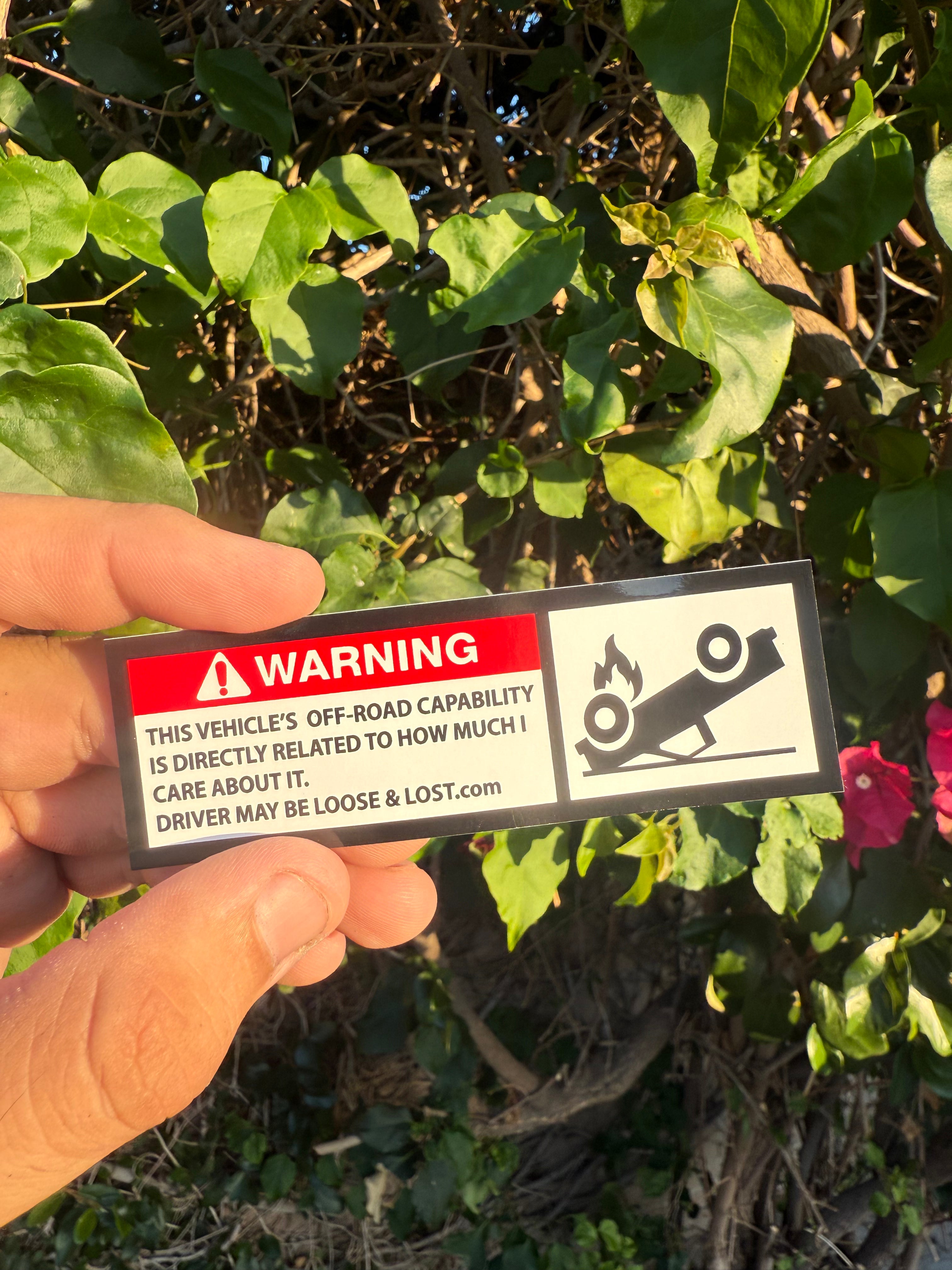 Off road capable sticker – Loose and Lost