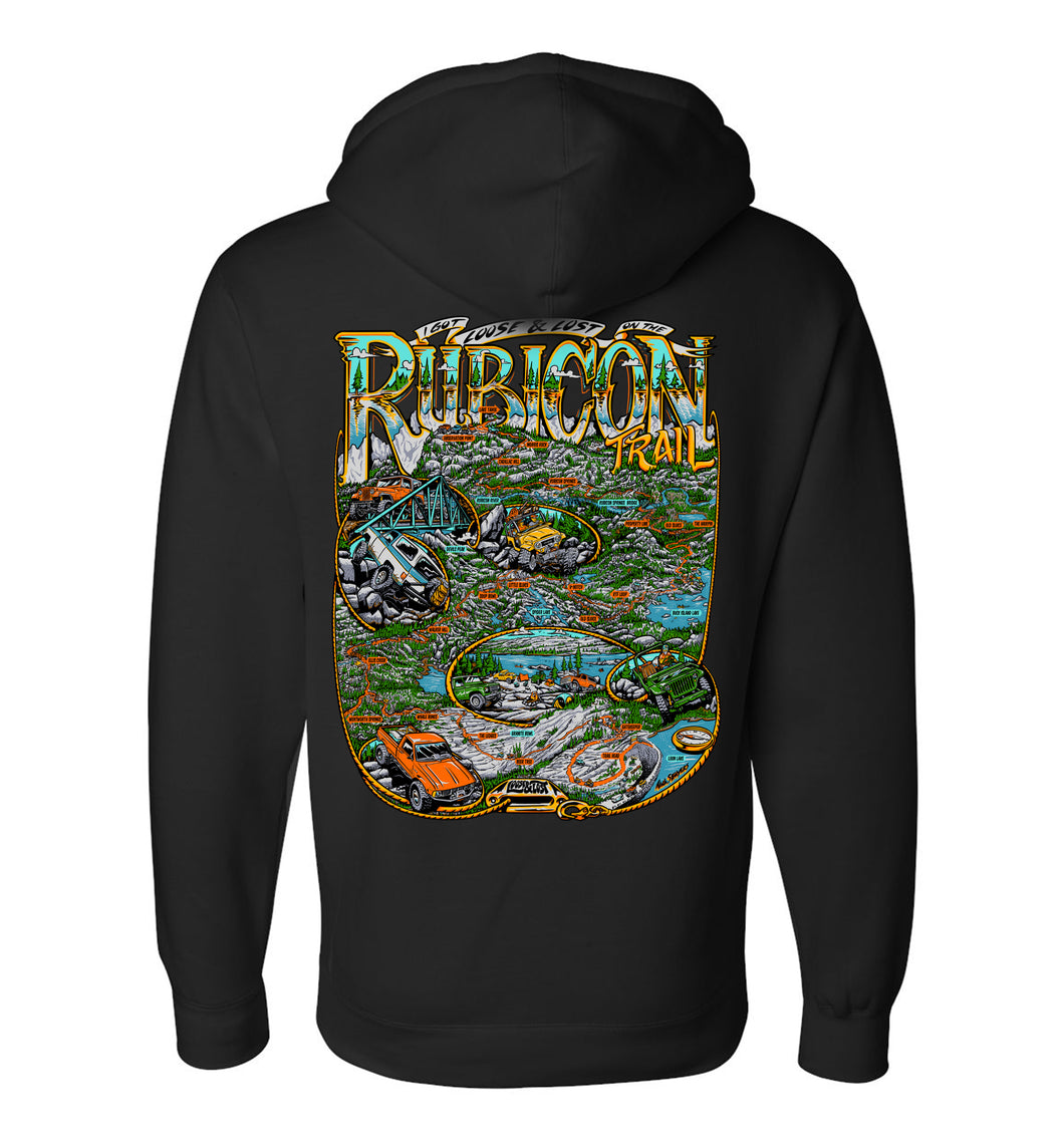 PRE-ORDER!!! Rubicon map hoodie - Black