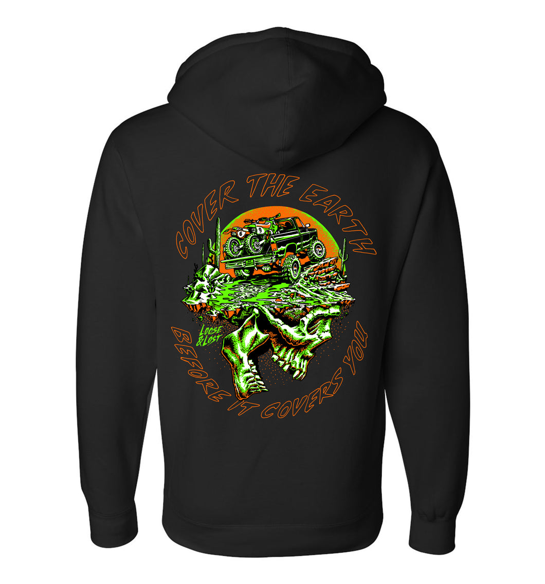 PRE-ORDER!!! Cover the earth Halloween hoodie - Black