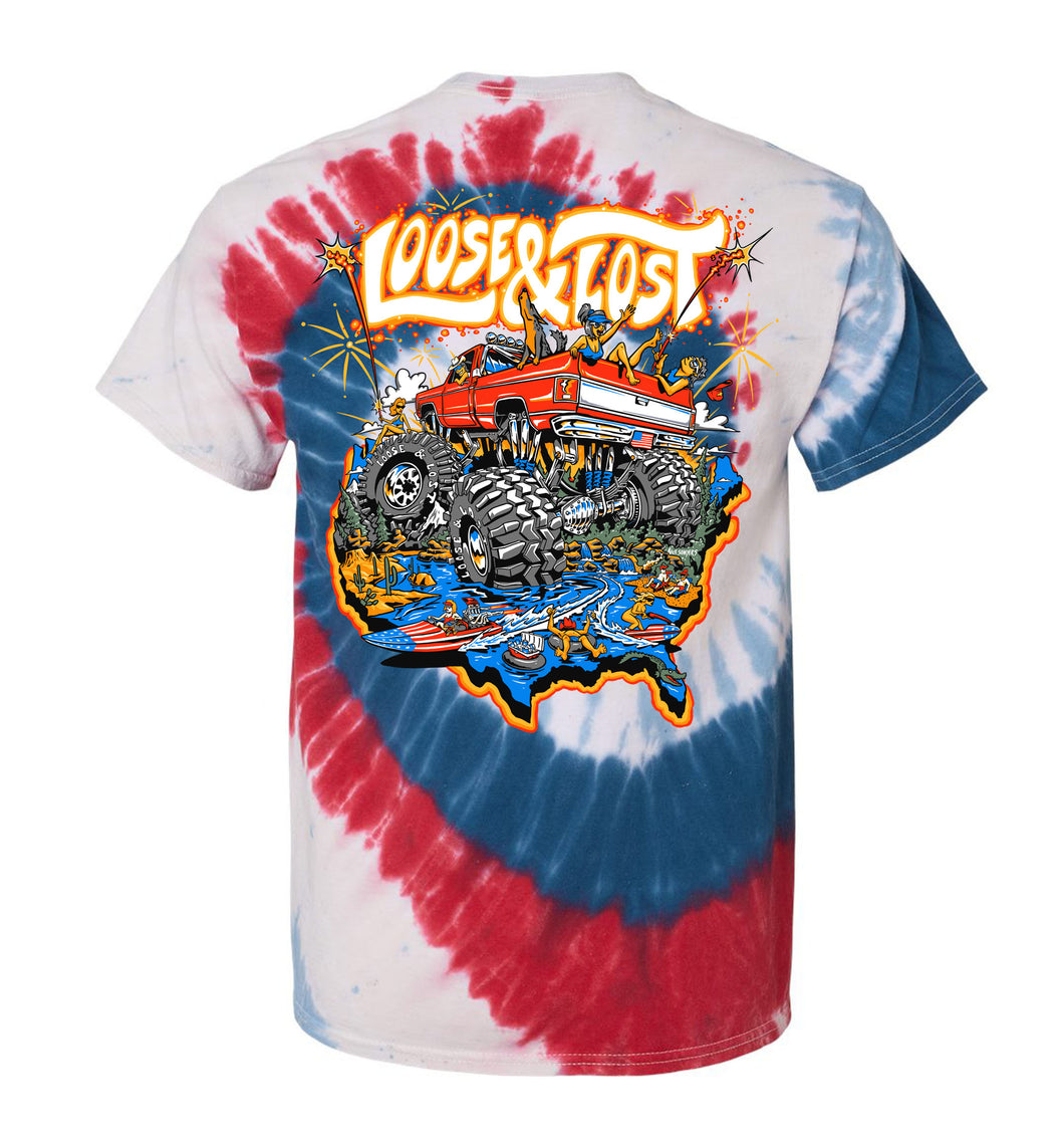 USA Squarebody Chevy - Circling the drain tie dye