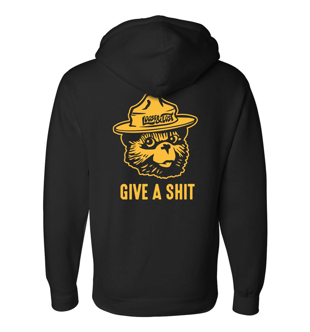 PRE-ORDER!!! Give a shit hoodie - Black