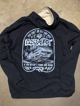 Load image into Gallery viewer, Young &amp; Dumb silver lined sherpa hoodie.
