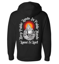 Load image into Gallery viewer, Public hands hoodie BLACK
