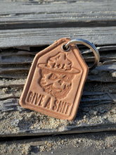 Load image into Gallery viewer, Give A Sh*t handmade leather keychain

