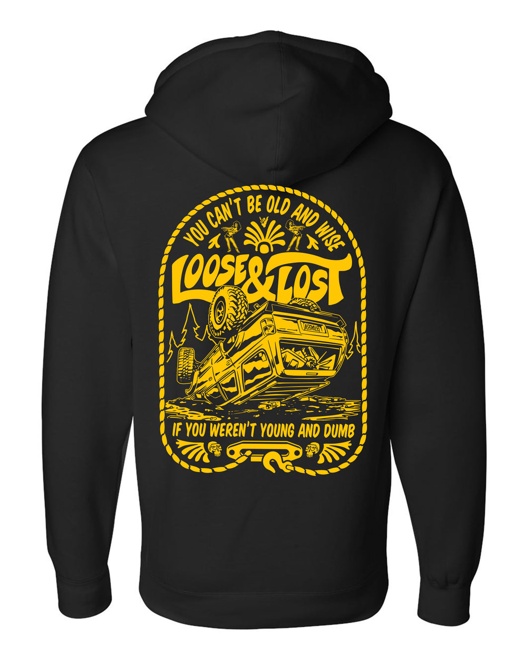 Young and dumb hoodie black